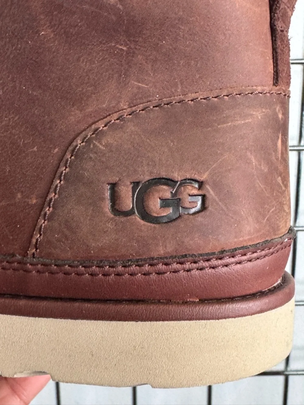 UGG Neumel Waterproof Black Leather Boots Mens Size 12 Winter Chukka